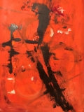 Begegnung mit rot 70x50 2021