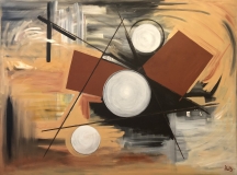 Drei weiße Kreise 70x100 (2018)